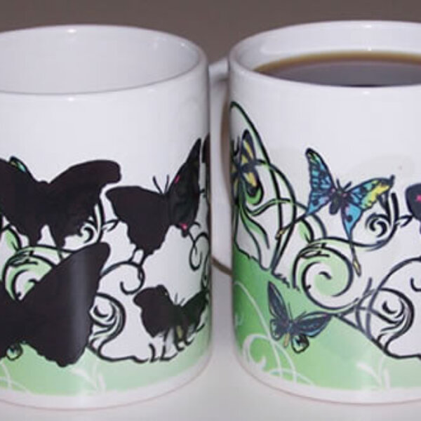 Butterflies Garden Color Changing coffee mug